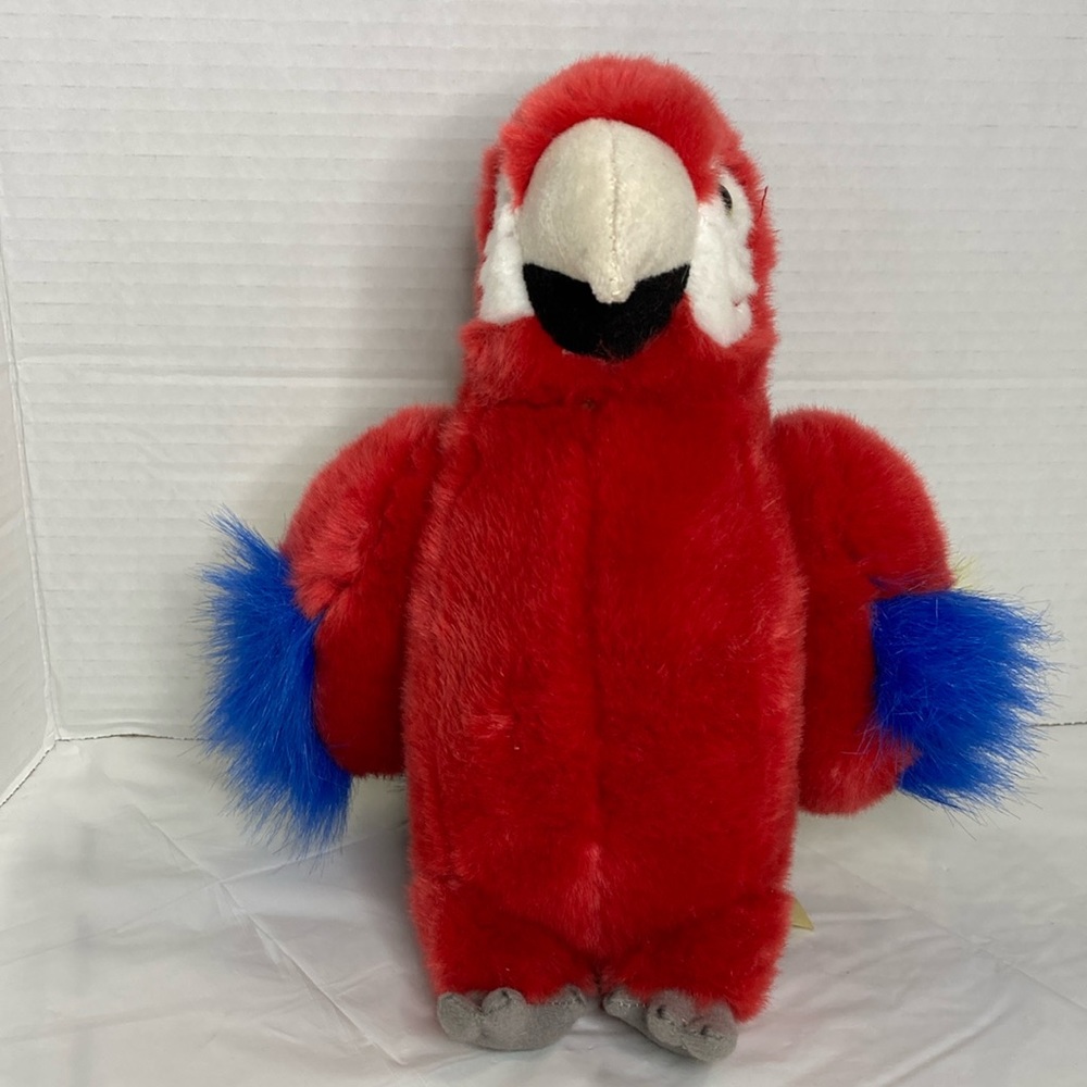Miyoni By Aurora Macaw Parrot Plush Stuffed Animal Toy Red with Multicolors 10”